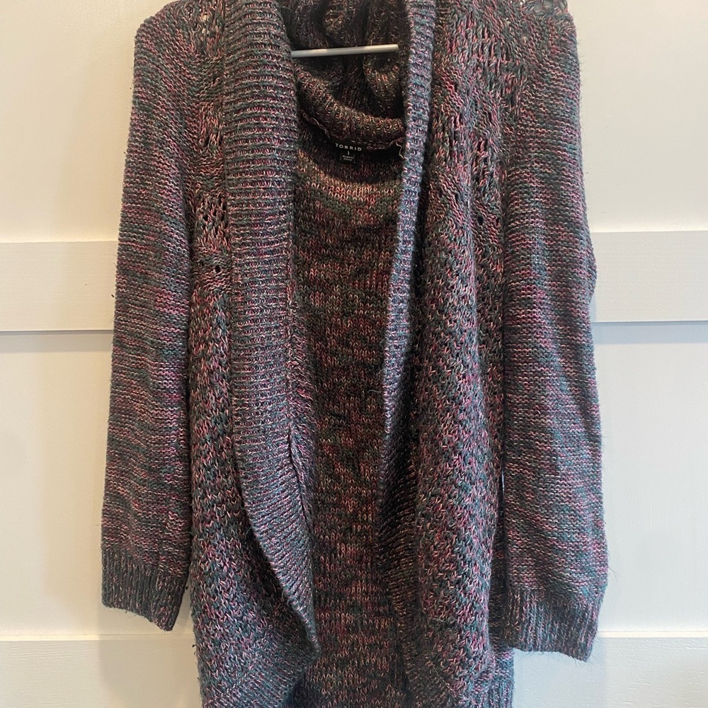 Torrid Multicolor Knit Cardigan